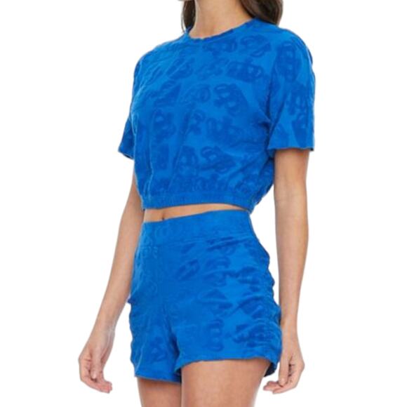 NWT Juicy Couture Terry Cropped Top Medium - Picture 3 of 9